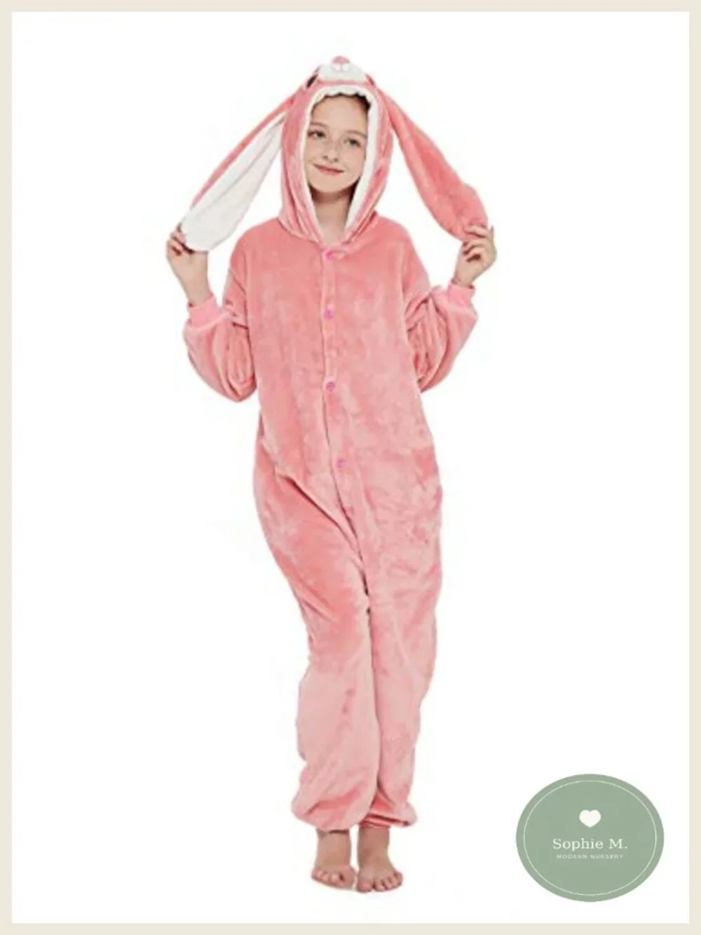 Kids Bunny Onesie Pajamas Fleece Cosplay Costume